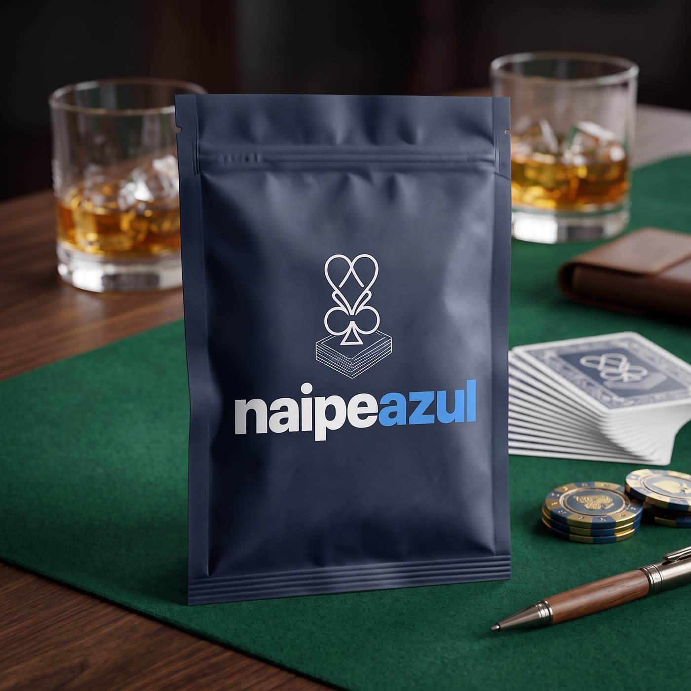 Naipe Azul — embalagem